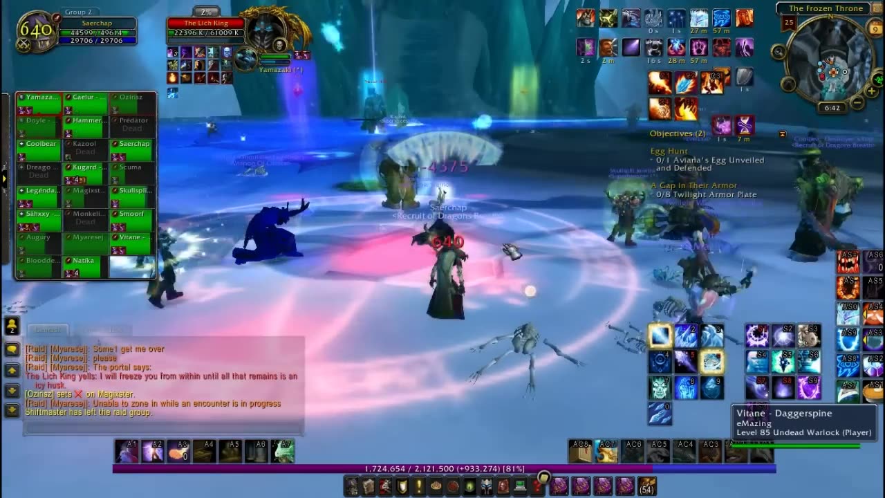 World of Warcraft - Icecrown Citadel 25 man Normal Raid - The Lich King boss fight