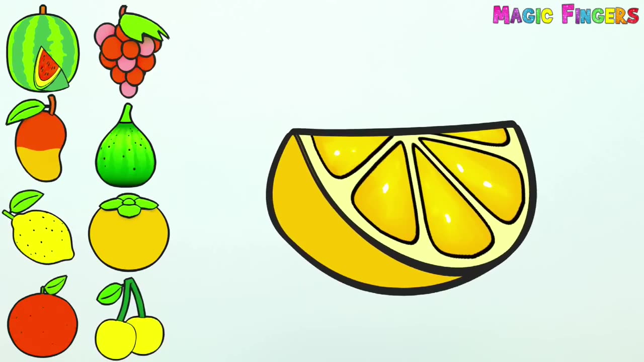 "Exploring Healthy Fruit: Fun Drawing & Coloring Basics for Kids!