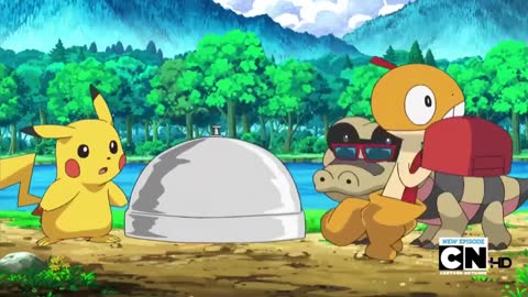 Pokemon Best Wishes Scraggy gives Ash his hat back