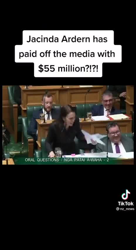 New Zealand Prime Minister Jacinda Ardern paid off media with $55 million