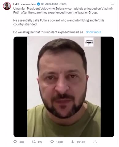 Zelenskyy high as giraffe nuts