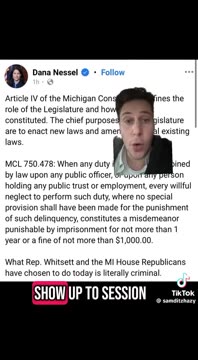 Michigan Lawmaker Forced to Hide From Security