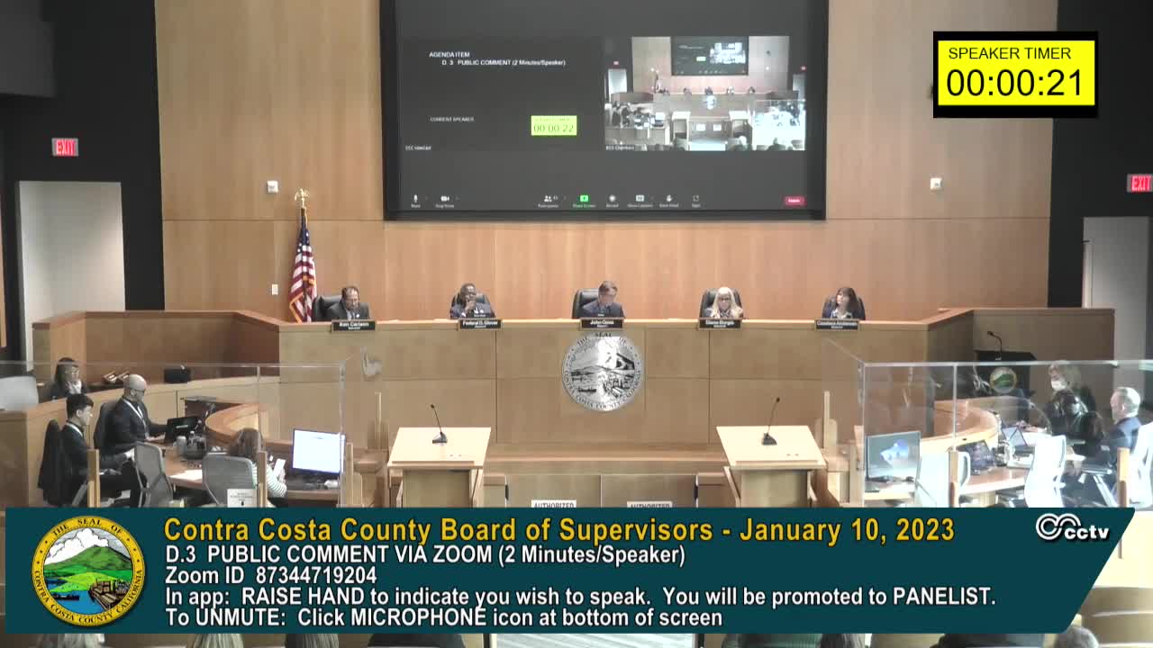 Contra Costa County Supervisor Gioia says "The vaxxine is still safe." Jan. 10, 2023