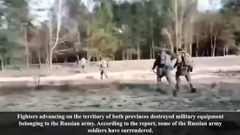 Combat image of Russian volunteers attacking Russian territory - Russian army soldiers surrender