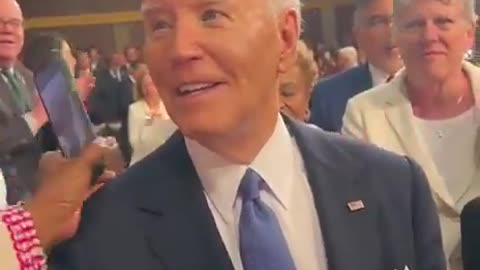 Joe Biden took a Laken Riley pin from MTG. Joe Biden: "I know how to say her name."