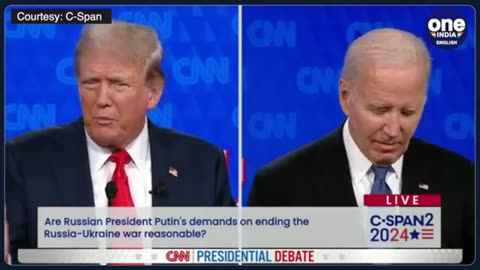 Trump & Biden Clash Over Russian President Putin On Live TV Debate | Presidential Poll 2024 Showdown