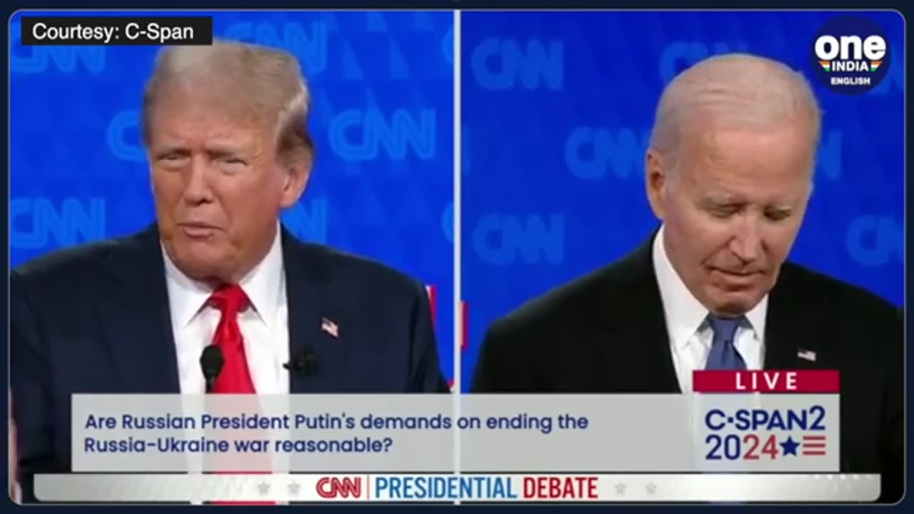 Trump & Biden Clash Over Russian President Putin On Live TV Debate | Presidential Poll 2024 Showdown
