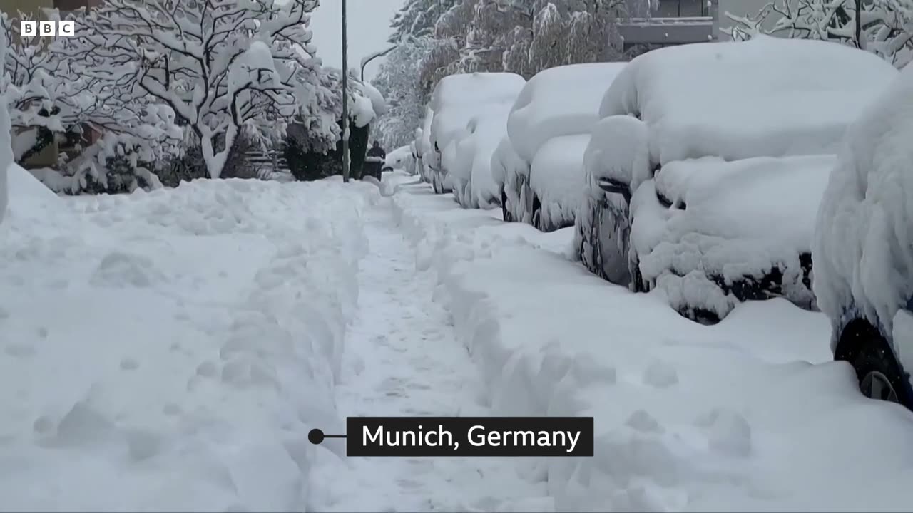 Flights grounded and trains cancelled as snow paralyses Europe