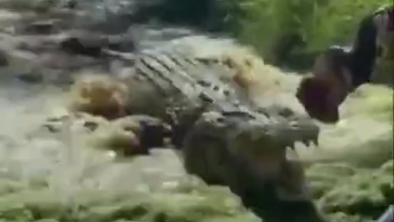 a hungry crocodile