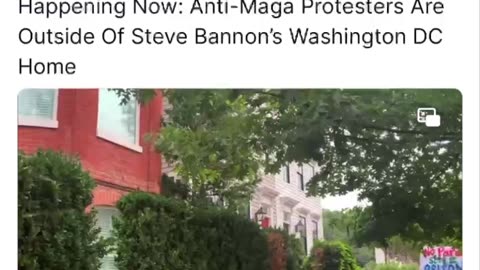 Anti-MAGA outside Bannon's home