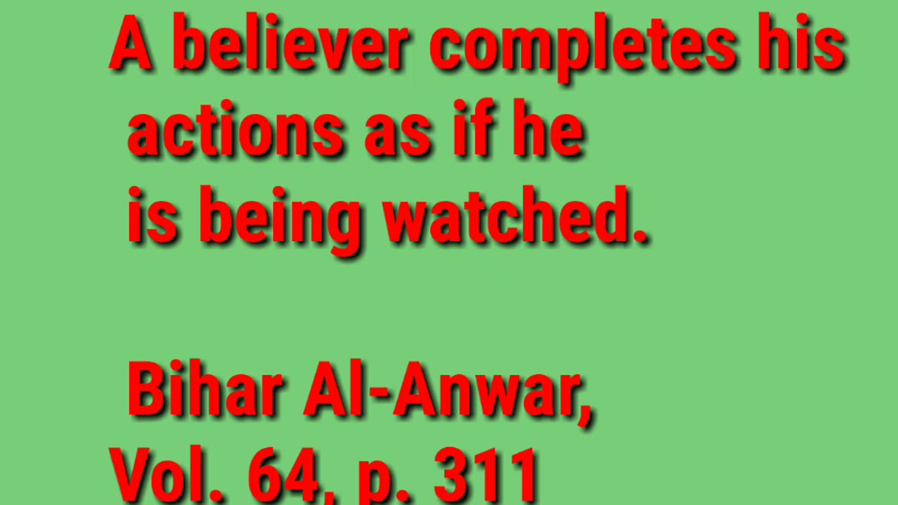 Hadith about believers