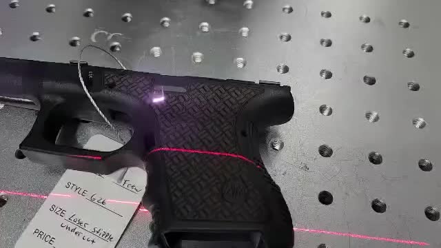 Laser Stipple on a Glock frame.