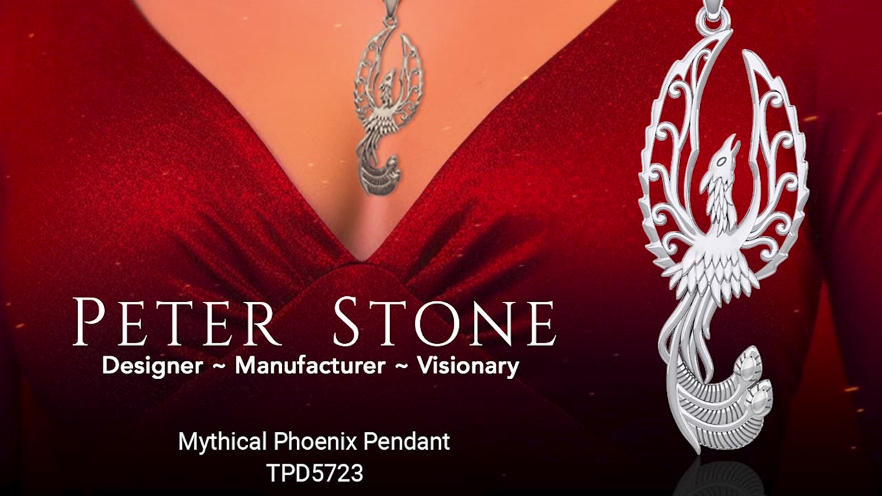 Rising with Gratitude: Mythical Phoenix Silver Pendant