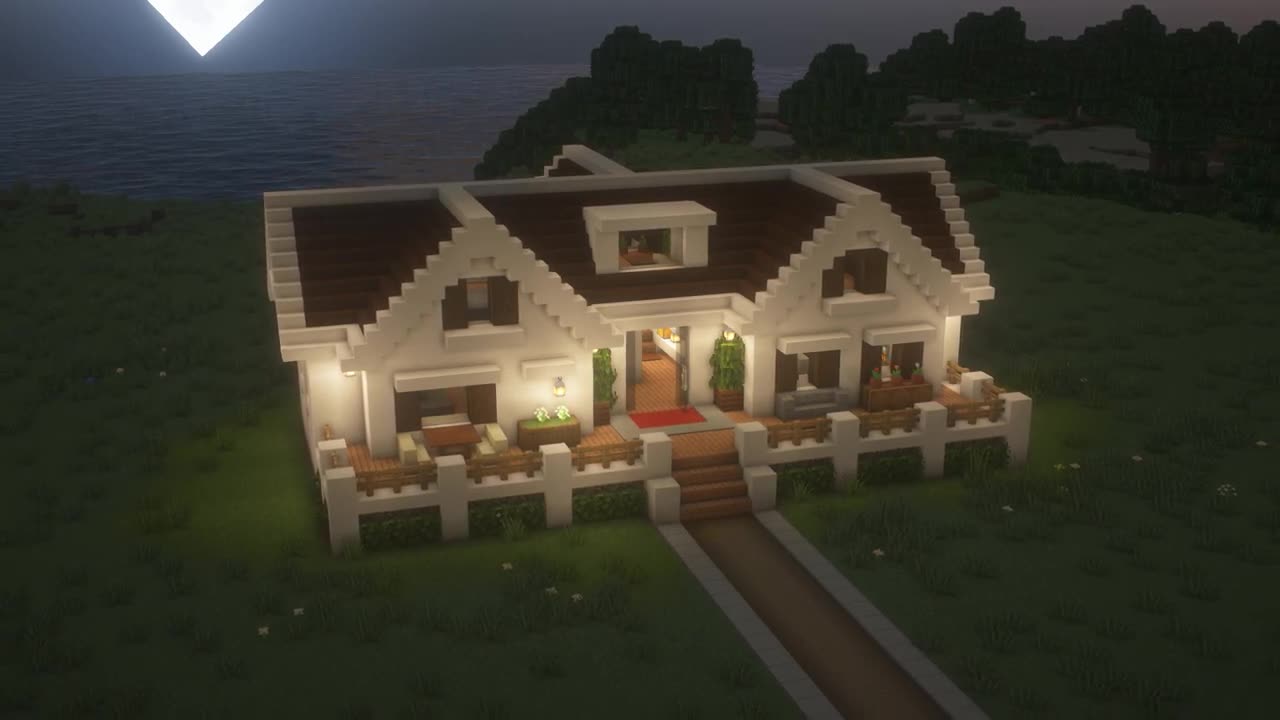 Minecraft: How To Build a Suburban House Tutorial(#10) | 마인크래프트 건축, 집 짓기, 인테리어