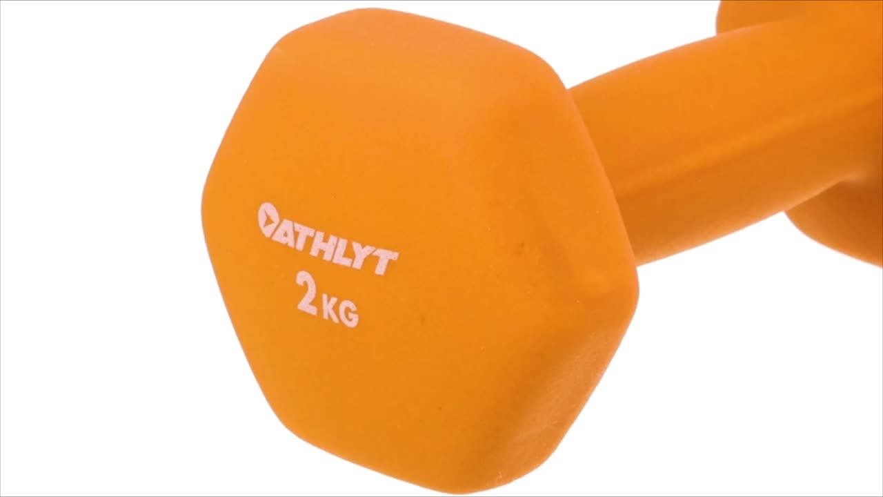 Athlyt Dumbbell, Set di manubri rivestiti in neoprene, Unisex adulto