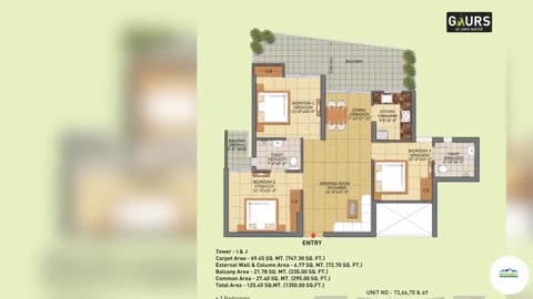 Gaur City Resale 2/3 BHK Apartments Greater Noida