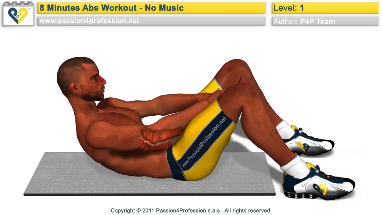 8 Min Home Abs Workout (Level 1, No Music)