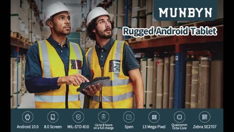Review: MUNBYN Android Tablet Scanner, Rugged Android 10.0 Scanner, Integrated Zebra 2D SE2707,...