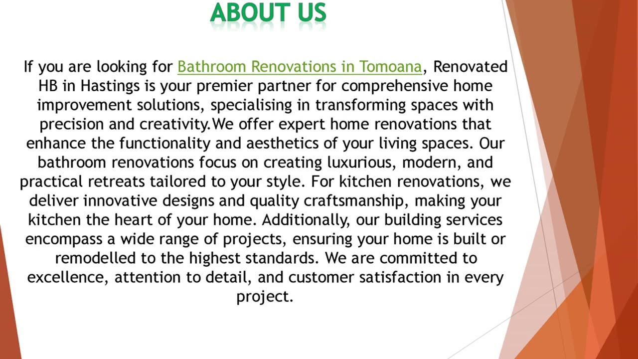 If you are looking for Bathroom Renovations in Tomoana