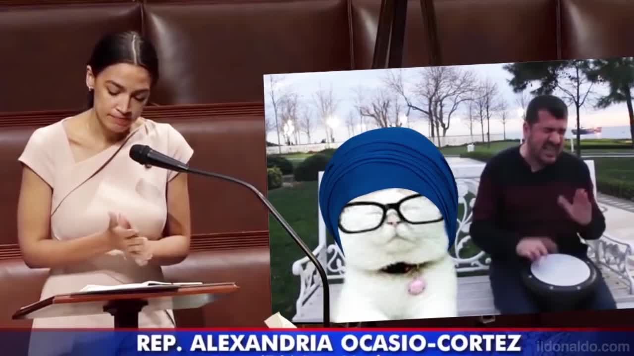 We should do this every time AOC tries giving a speecho!!!😂😂😂