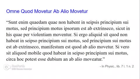 Lectiones de Libro Physicorum 7.1 - Omne Quod Movetur Ab Alio Movetur (Spoken Latin Philosophy)