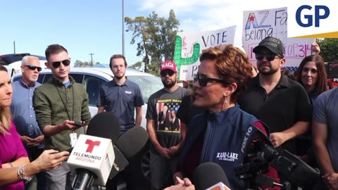 Kari Lake Holds Press Conference Outside Voting Location in Mesa, Arizona