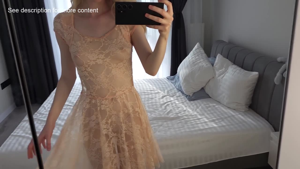 [4K] Transparent Top Try on Haul with MsBella vf2uj