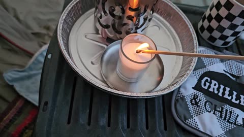 Votive Candle With Tent Heater For Camping