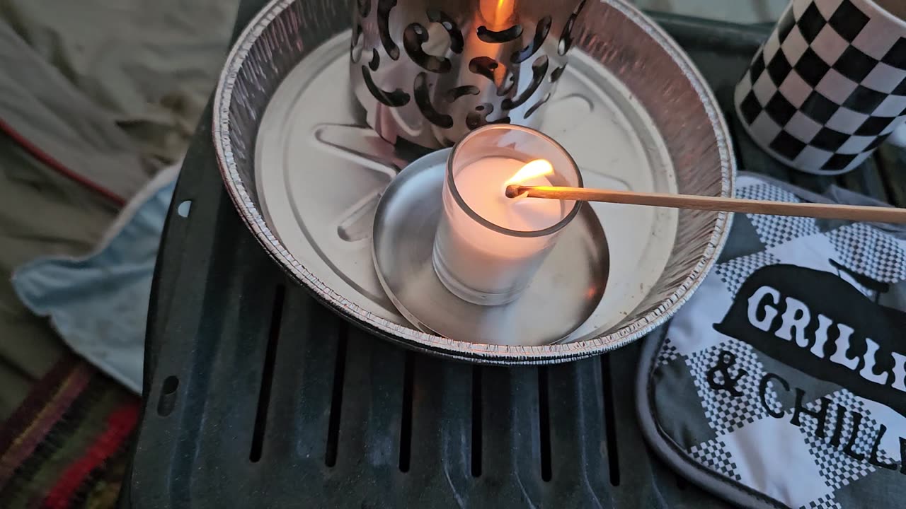 Votive Candle With Tent Heater For Camping