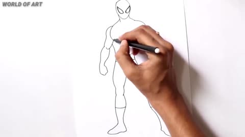 Draw The Lines Of Spider-Man Gloves