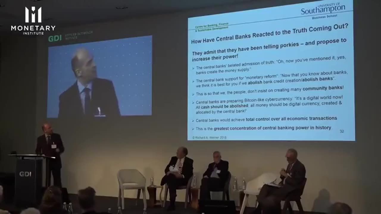 Here is the clip from Prof. Richard Werner warning that as central