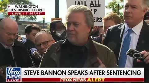 WATCH: Steve Bannon Reacts to Prison Sentence, Predicts Biden’s Demise