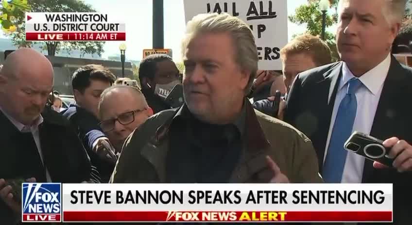 WATCH: Steve Bannon Reacts to Prison Sentence, Predicts Biden’s Demise