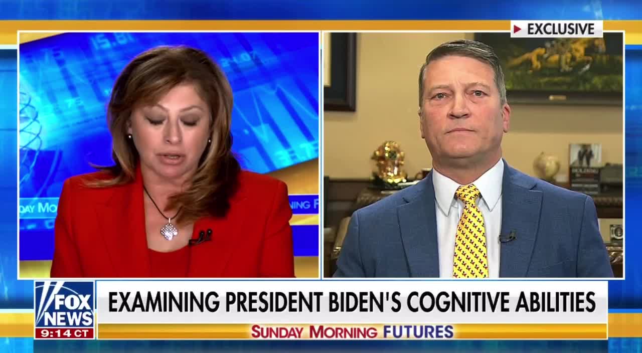 Rep. Ronny Jackson: DJT’s doctor at the White House, says that Biden will not finish his term.