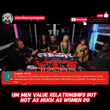 She asks "DOESNT a man WANT COMPANIONSHIP with a WOMAN?"