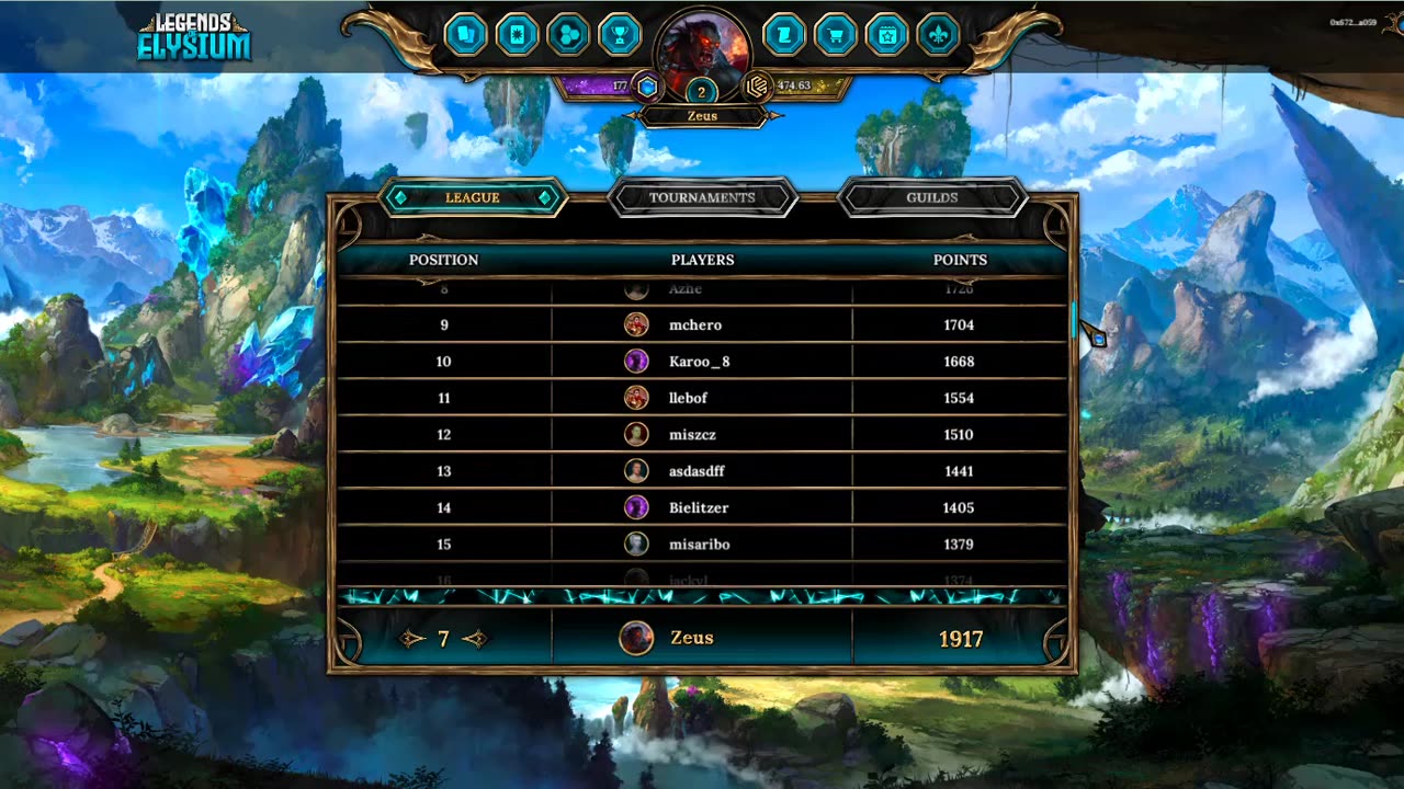 Legends of Elysium - Leaderboard