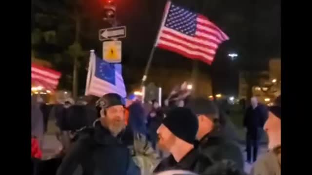 Patriot's In The Us Protecting The Inoccent At A Parade, God Bless Them
