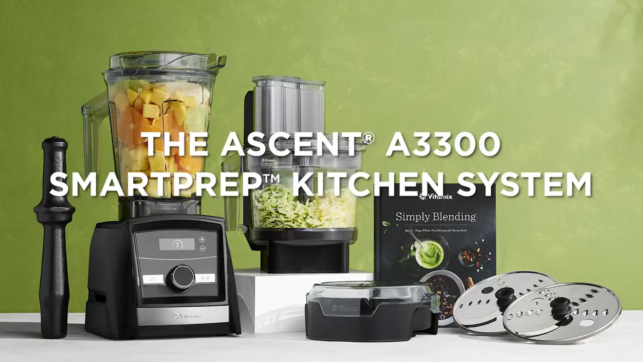 Vitamix Ascent Series A3300 SmartPrep Kitchen System, Black, 64 Fl Oz