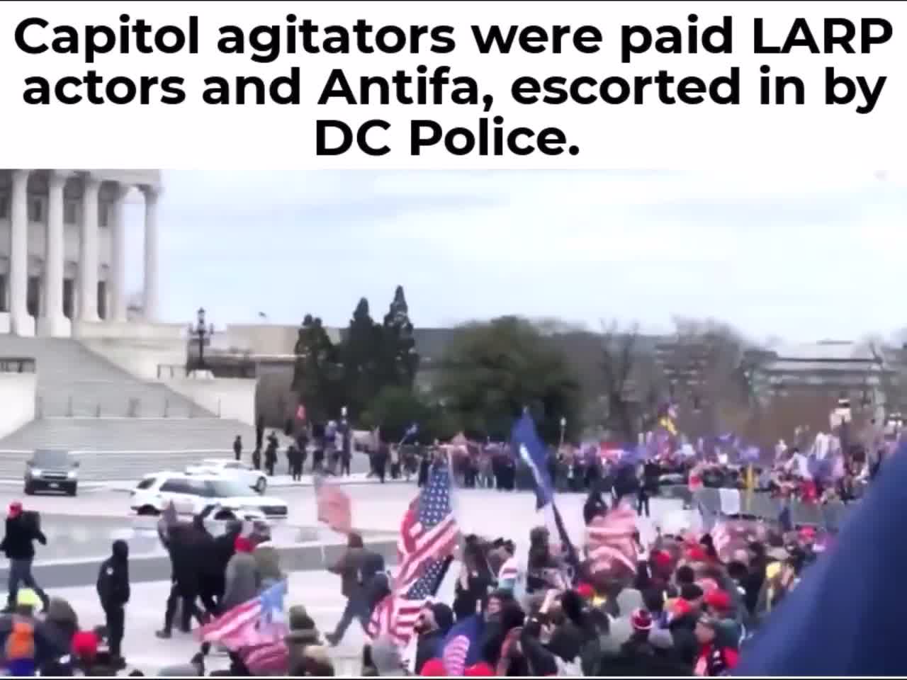 Antifa, Capitol Police, FBI & LARPers Party at the Capitol J6