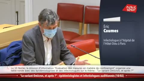 Pr Eric Caumes, le variant Omicron et après. Audition Sénat du 10.02.2022