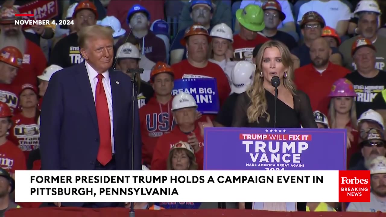 [2024-11-04] Megyn Kelly Joins Trump At Pennsylvania Rally, Endorses Him And Slams Kamala Harris