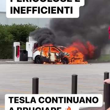 Tesla teljesen kiég töltés közben