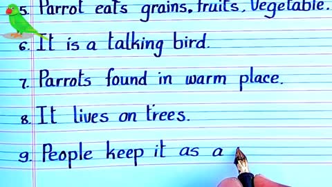 PARROT ESSAY - parrot in English - Parrot -_p7