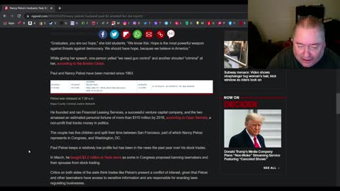 Nancy "Pisspants" Pelosi's husband Paul arrested for DUI HAHAHAHA