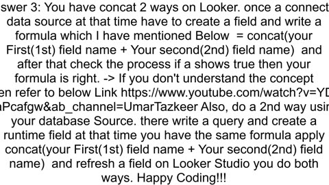 Concat data using Looker