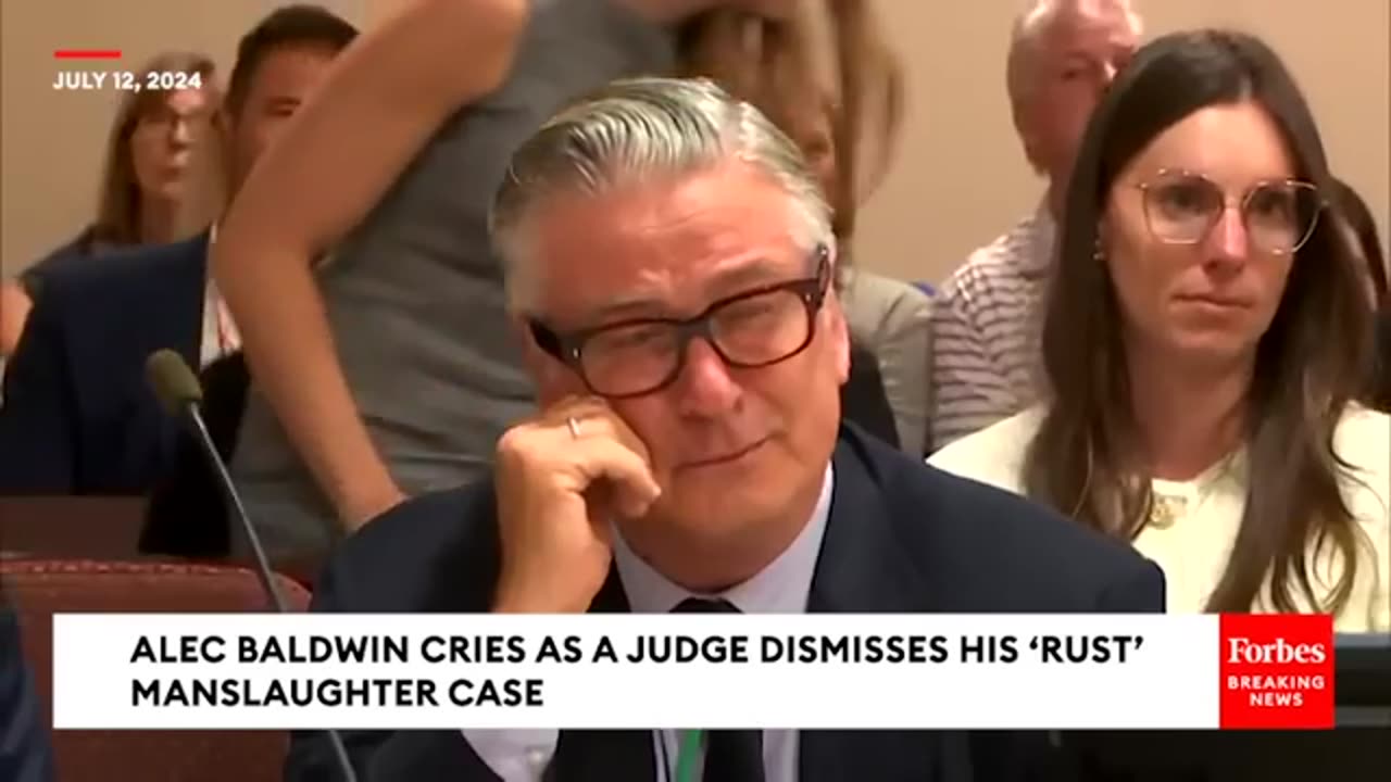 Alec Baldwin Cries As A Judge Dismisses His 'Rust' Manslaughter Case