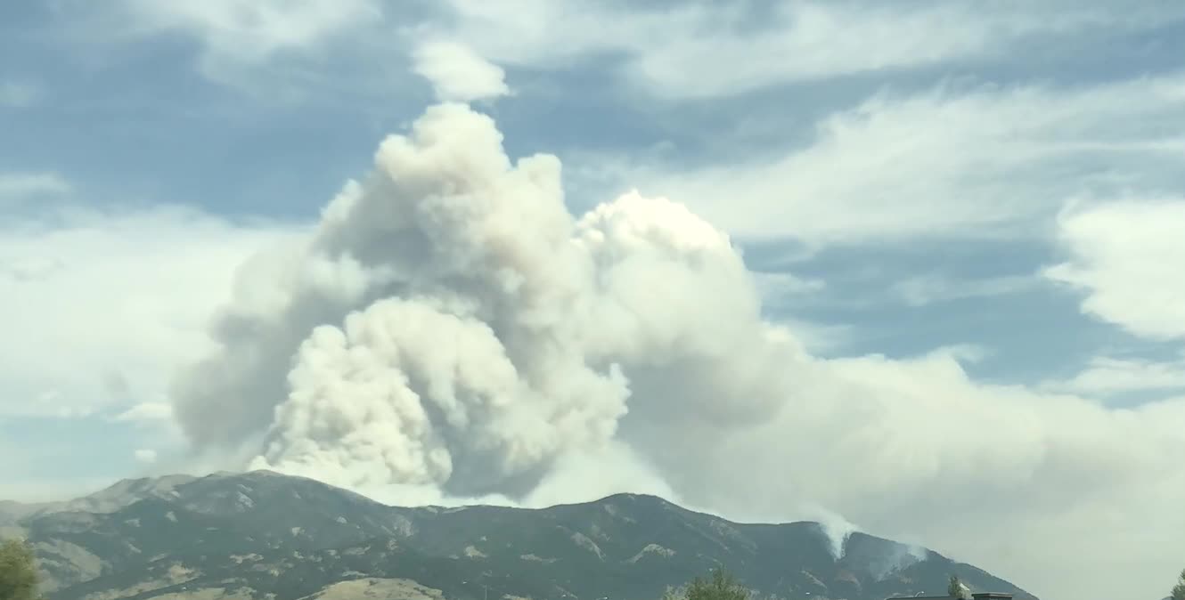 Time Lapse Footage of Bridger Foothills Fire