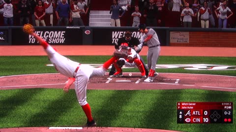 MLB The Show: Cincinnati Reds vs Atlanta Braves (S3 G90 Perfect Game)