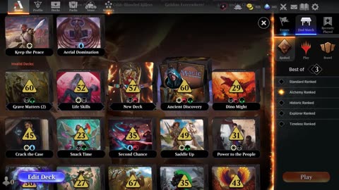 Amazing Magic the Gathering Arena: Watch me duel Pro. players in the Ranked format, Match 2 out of 3