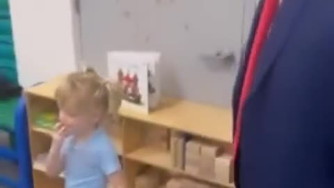 Sweet Carolina Showing Grandpa Her School Desk